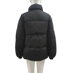Coat Casual Windproof Down Cotton Coat Warm Thickened Jacket Solid Outwear All-match Loose Tops Clothing