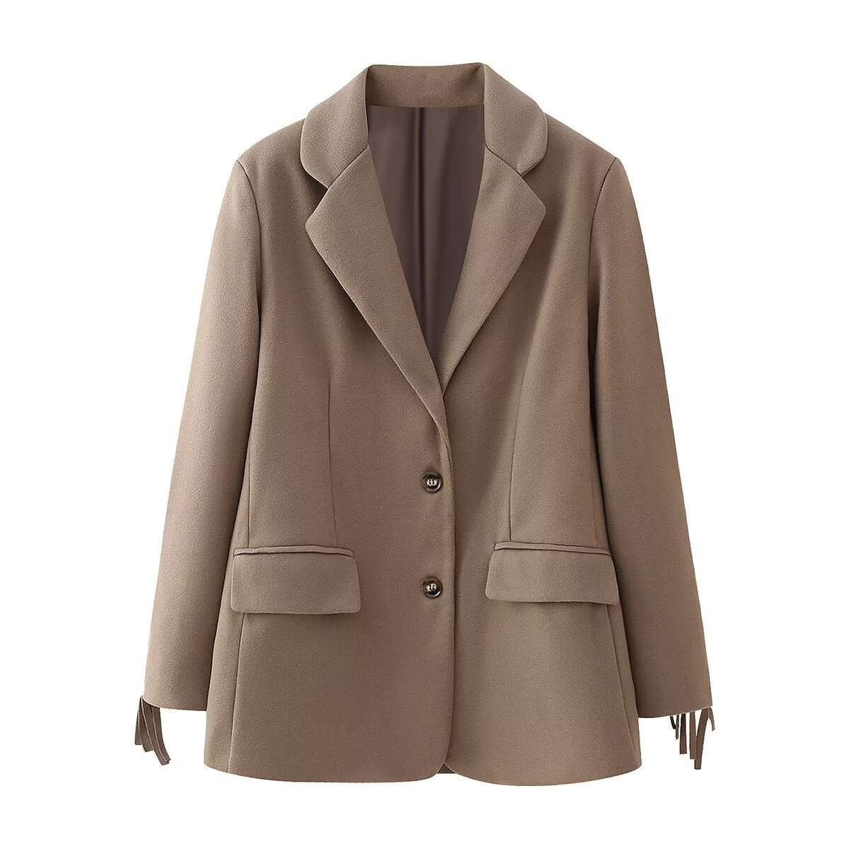 Tassel Wool Suit Jacket Tops
