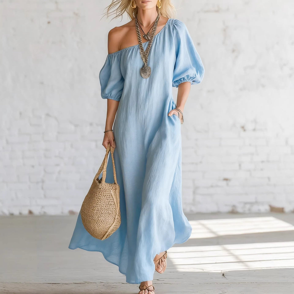 And Elegant Mid-Length Loose Dress
