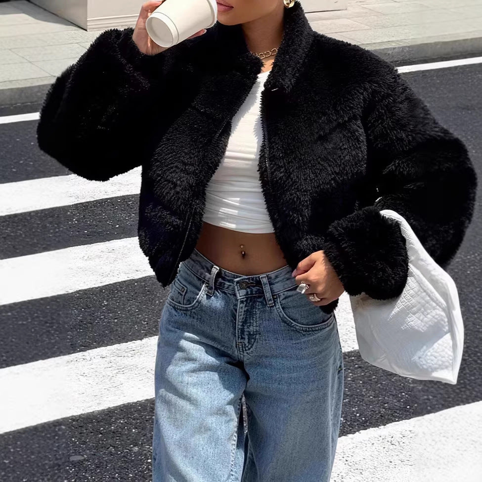 Stylish Minimalist Design Womens Loose Fitting Coat