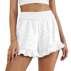 High-waisted Cutout Lace Shorts Womens Casual Beach Shorts
