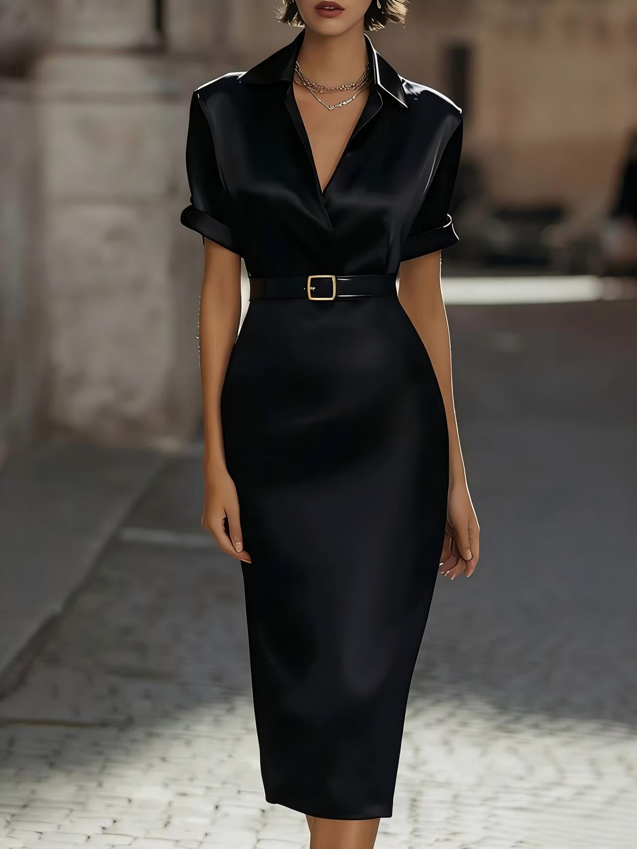 Slim-fit Waist-cinching Dress