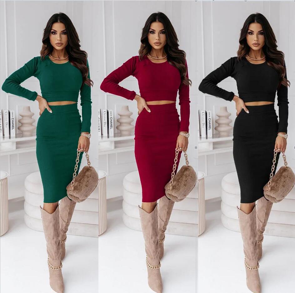 And Two-piece Suit Midi Dress Temperament Skirt Suit