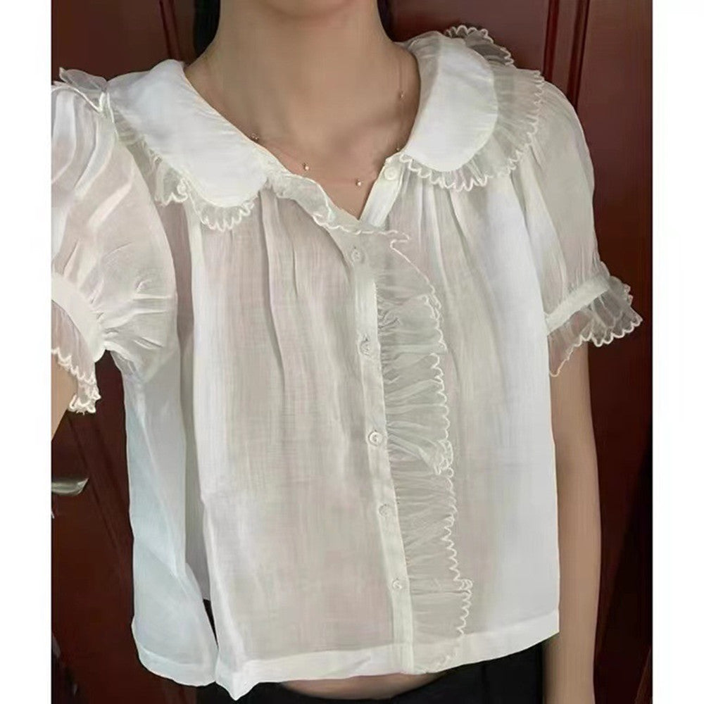French Vintage Pure Ramie Shirt â€?Lightweight, Slightly Sheer Elegance