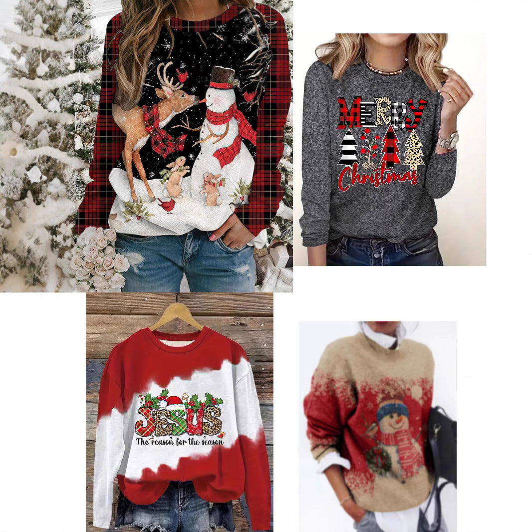 Christmas Crew Neck Casual Sweater