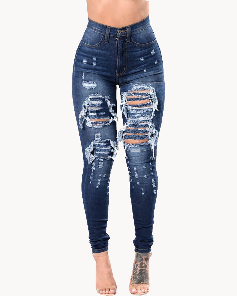 Ripped Denim Pants
