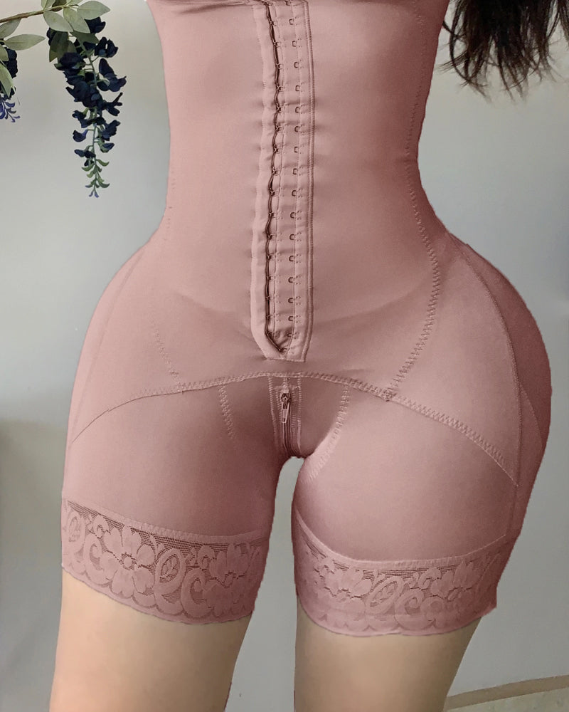 Breast Support Buttoned Bodysuit
