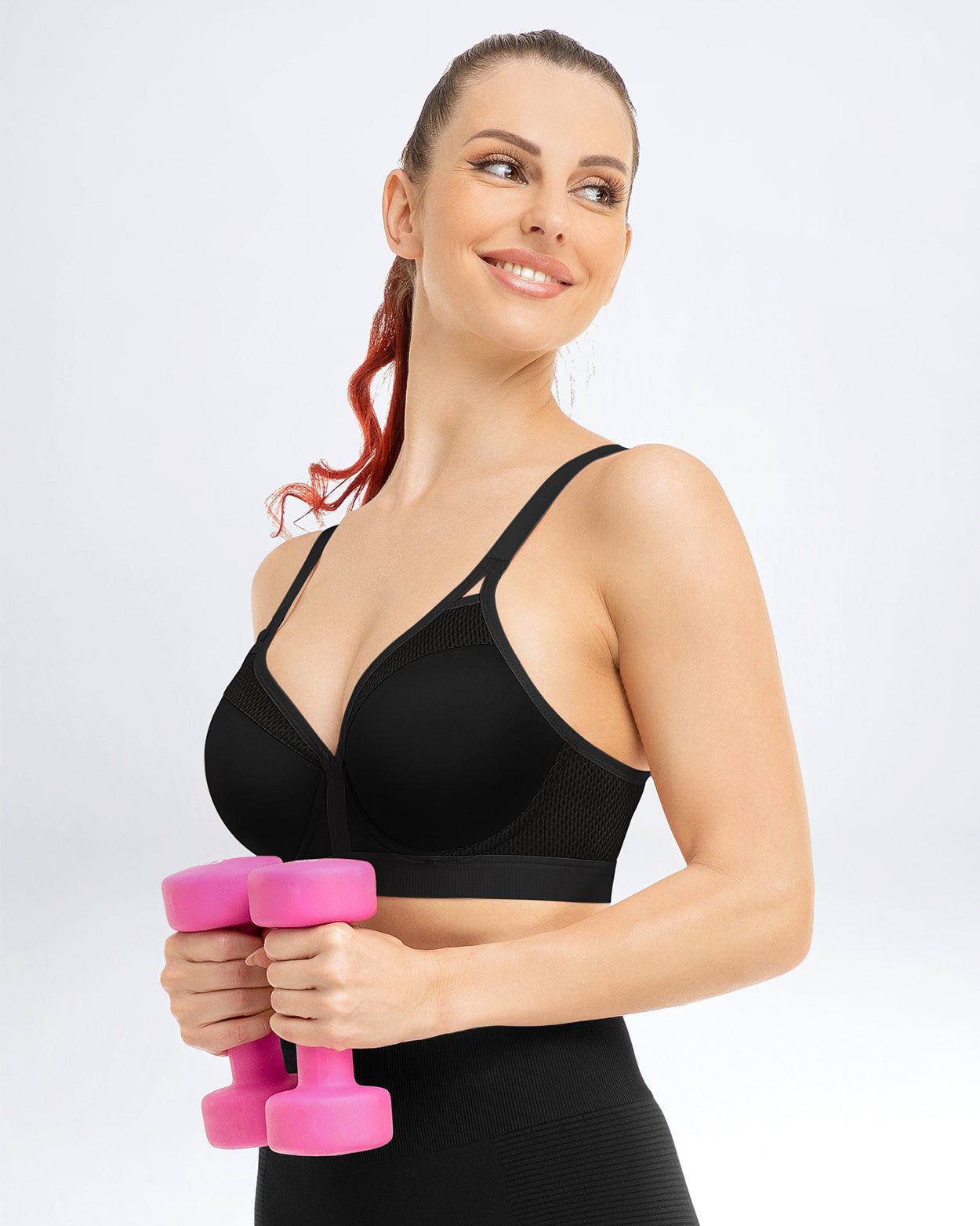 V Neck Full Figure Running Workout Bras