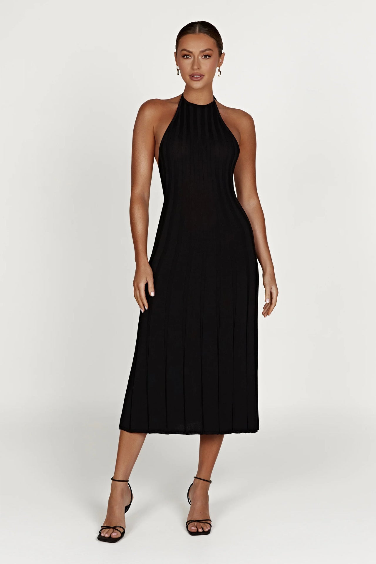 American Knitted Pleated Dress Women