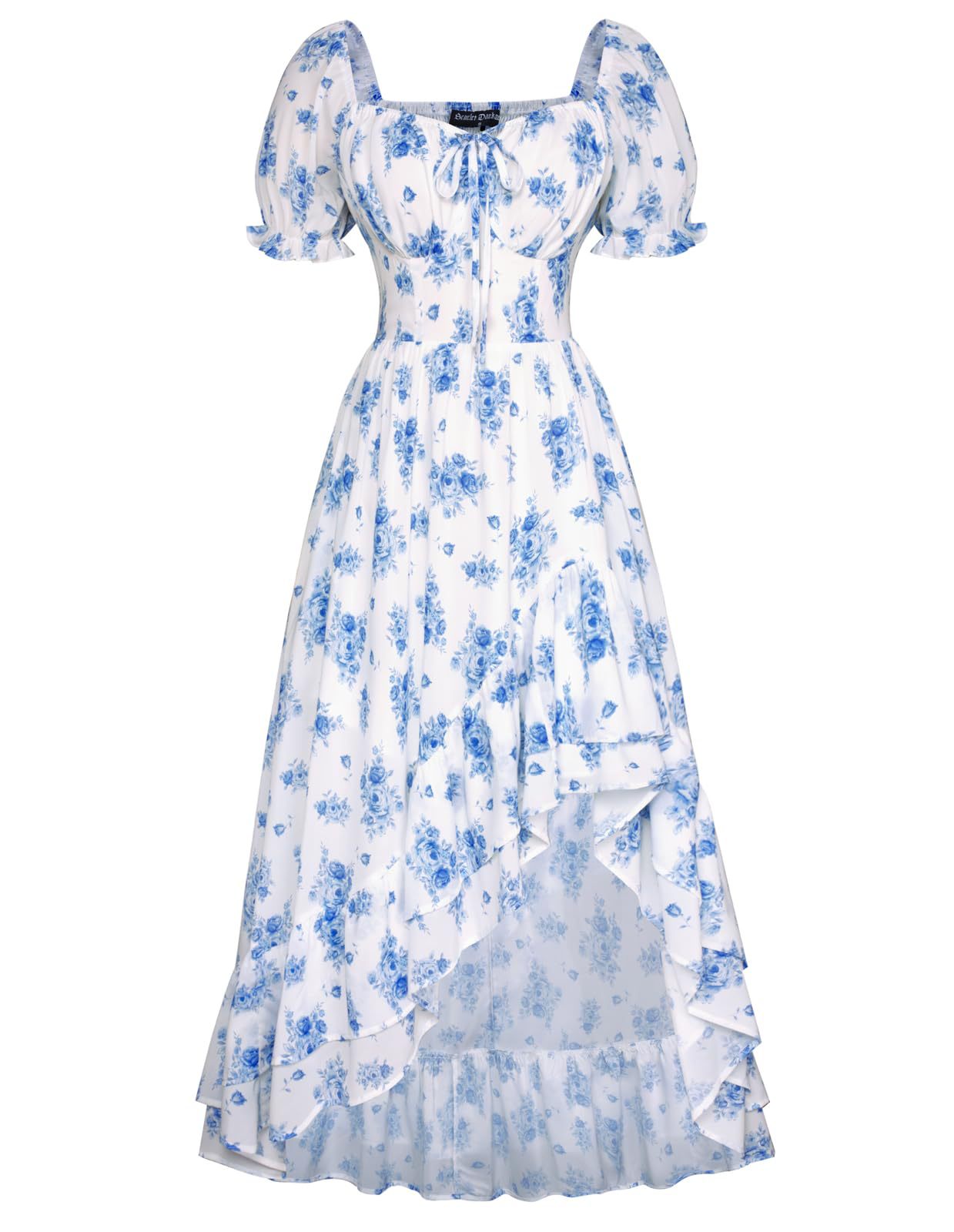 French-style Floral Print Slim-fit Slip Dress For Women