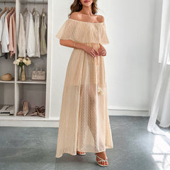 Elegant Tube Top Corset Short Sleeve Dress