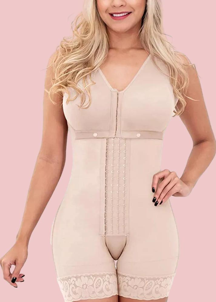 Shapewear For HOOK AND EYE CLOSURE Adjustable Breast Support Tummy Control Bodysuit Bodyshaper