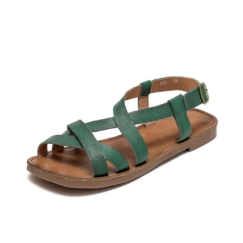 Retro Buckle Sandals For Women