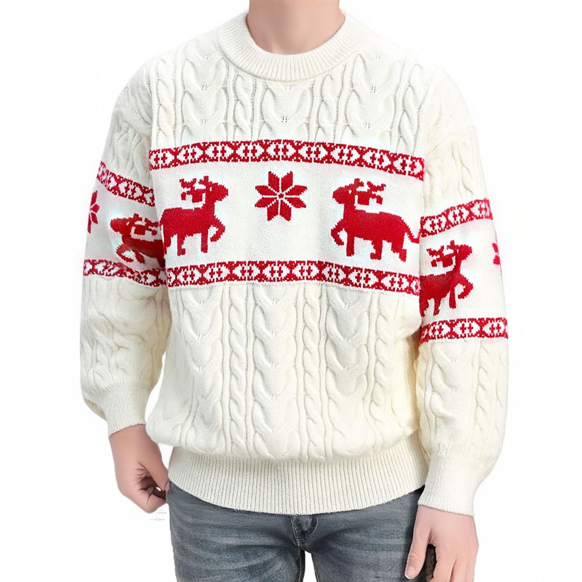 Round Neck Sweater Coat Men's Knitwear