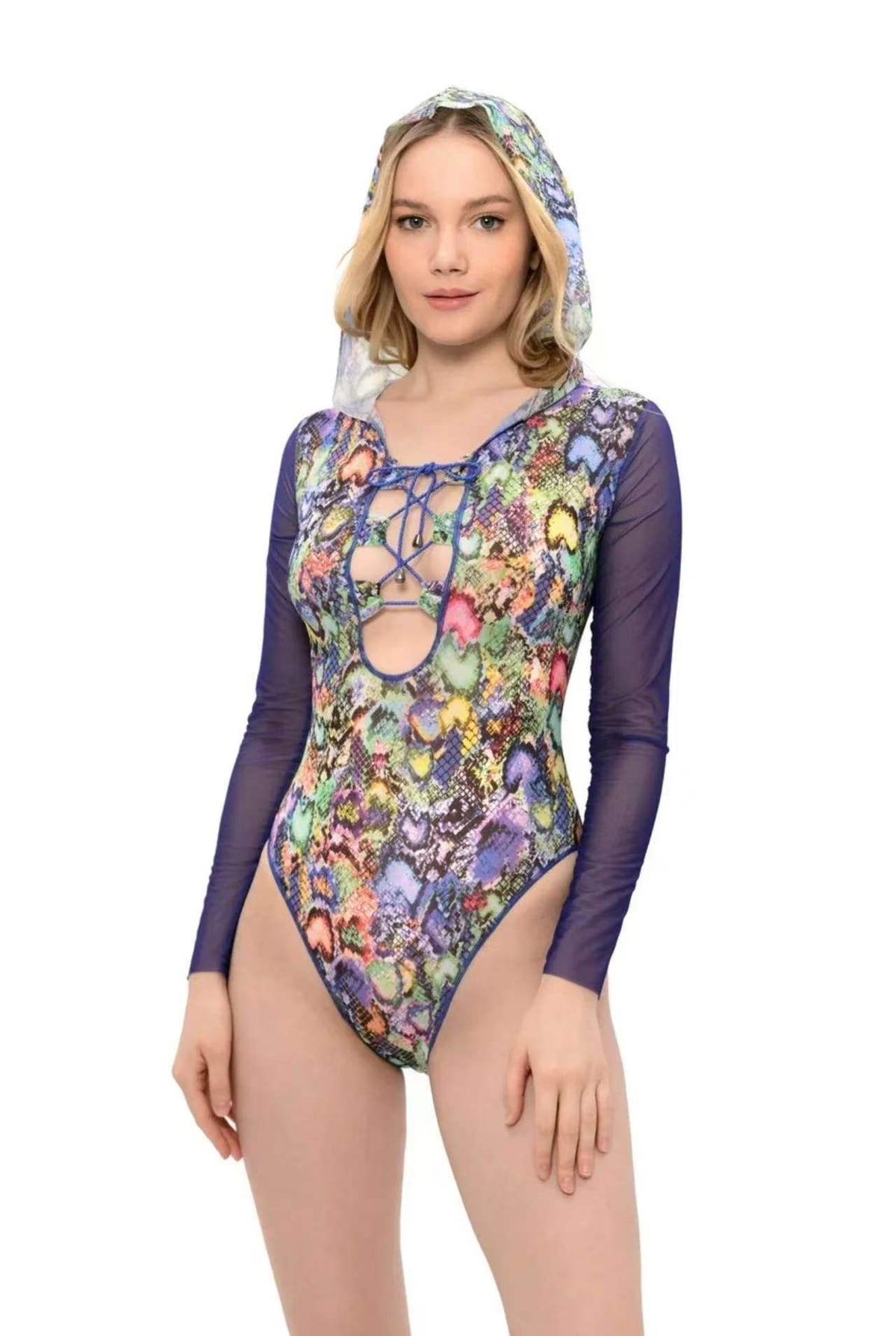 Triangle-Strap One-Piece Swimsuit