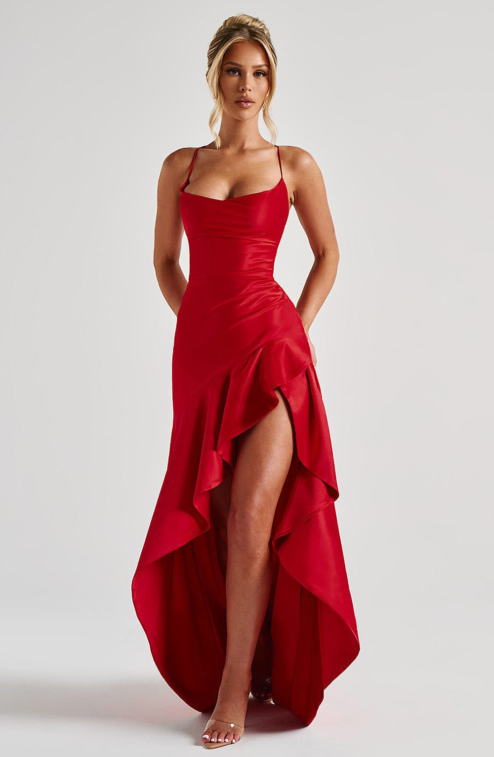 Backless Dress Split Suspender Maxi Dresses Clothing