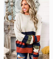 Underneath Half-turtleneck Contrasting Sweater For With Knitted Tops For And Winter