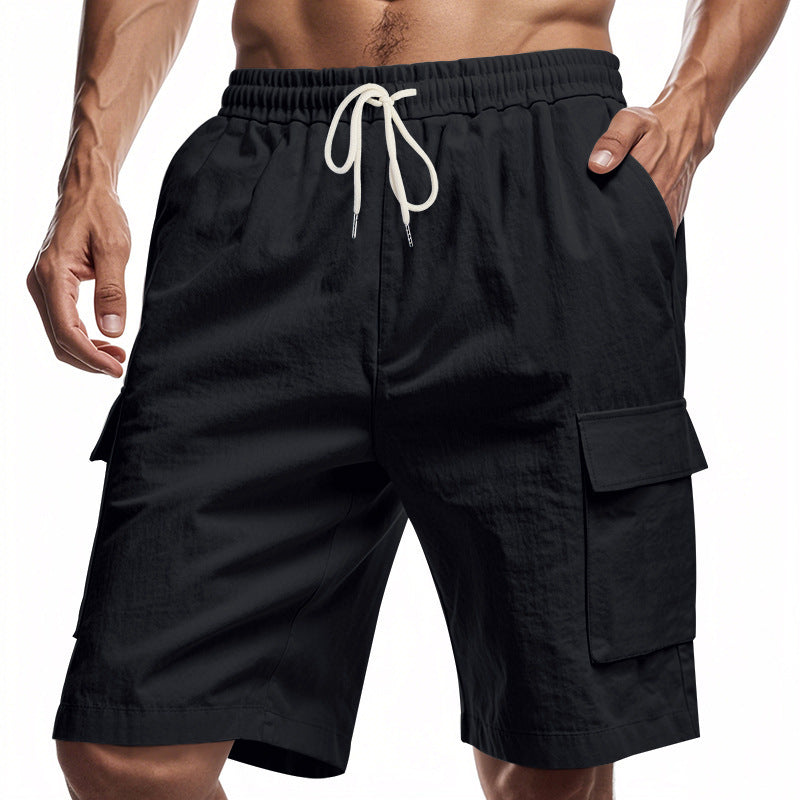 Men's Solid Colour Linen Shorts
