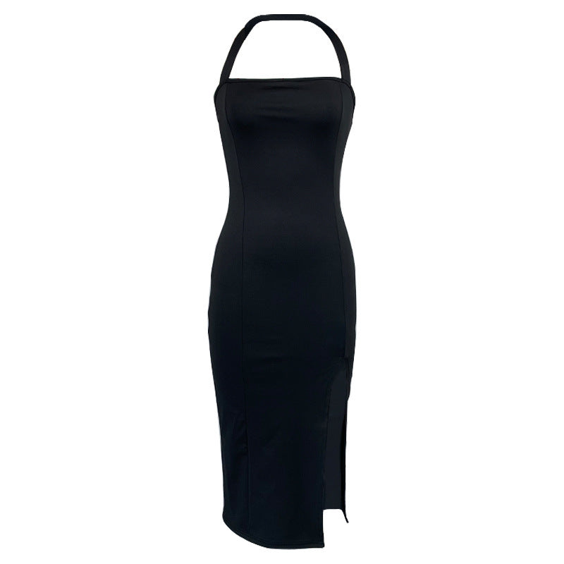 Elegant Backless Halter Dress