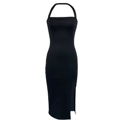 Elegant Backless Halter Dress