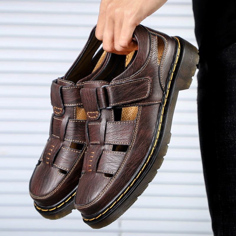 Men's Leather Breathable Sandals