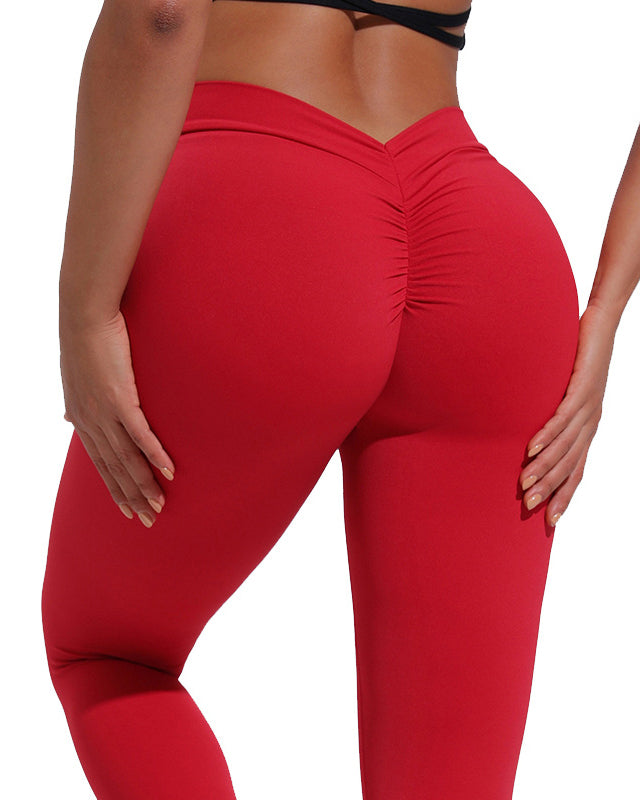 High Waist Back V Butt Lifting Fitness Naked Yoga Pants