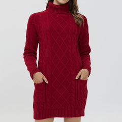 Mid-length Woolen Sweater Dress