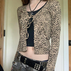 Knitted Cardigan Top Women