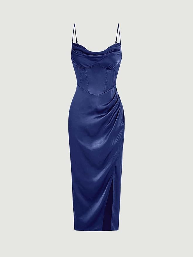 Elegant Satin Split Dress â€?& Chic Evening Style