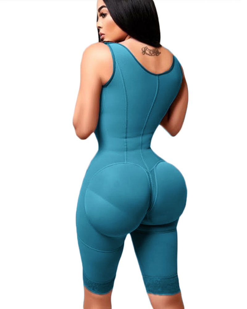 Open Bust Tummy Control Fajas Adjustable Hook and Eye Front Closure Shapewear