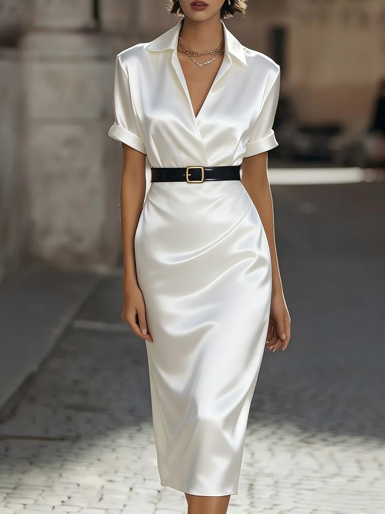 Slim-fit Waist-cinching Dress
