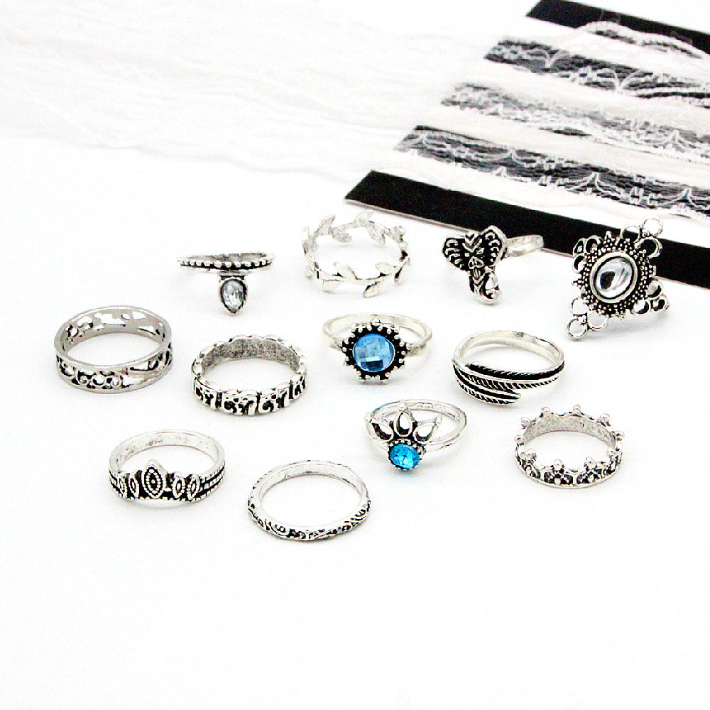 Ethnic Boho Vintage Gemstone Elephant Ring