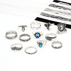 Ethnic Boho Vintage Gemstone Elephant Ring