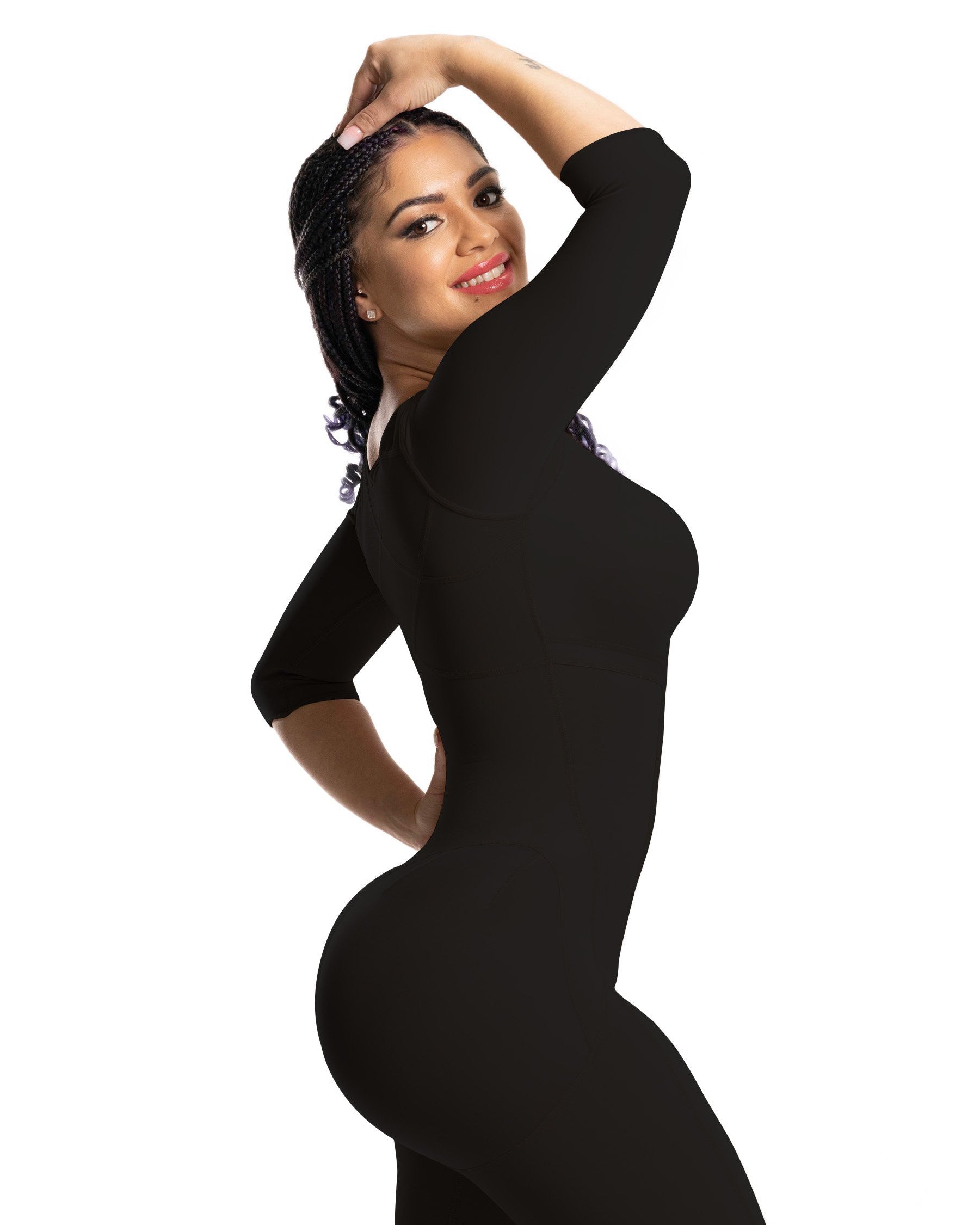 Post-Surgery Double Compression Garments Faja With Sleeves & Bra Tummy Control Shapewear Slimming Fajas Lace Body Shaper