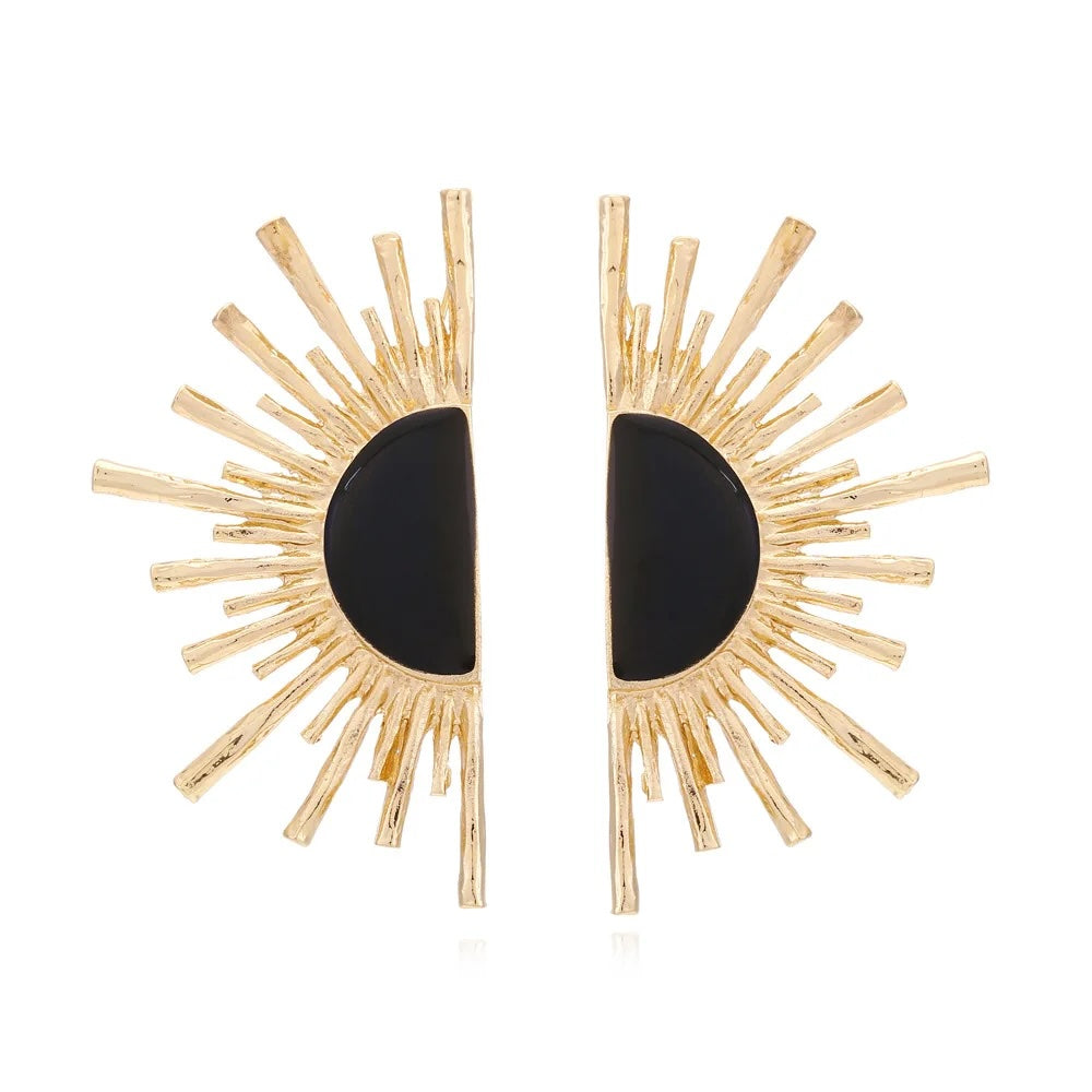 Kara Half Star Burst Geometric Earrings