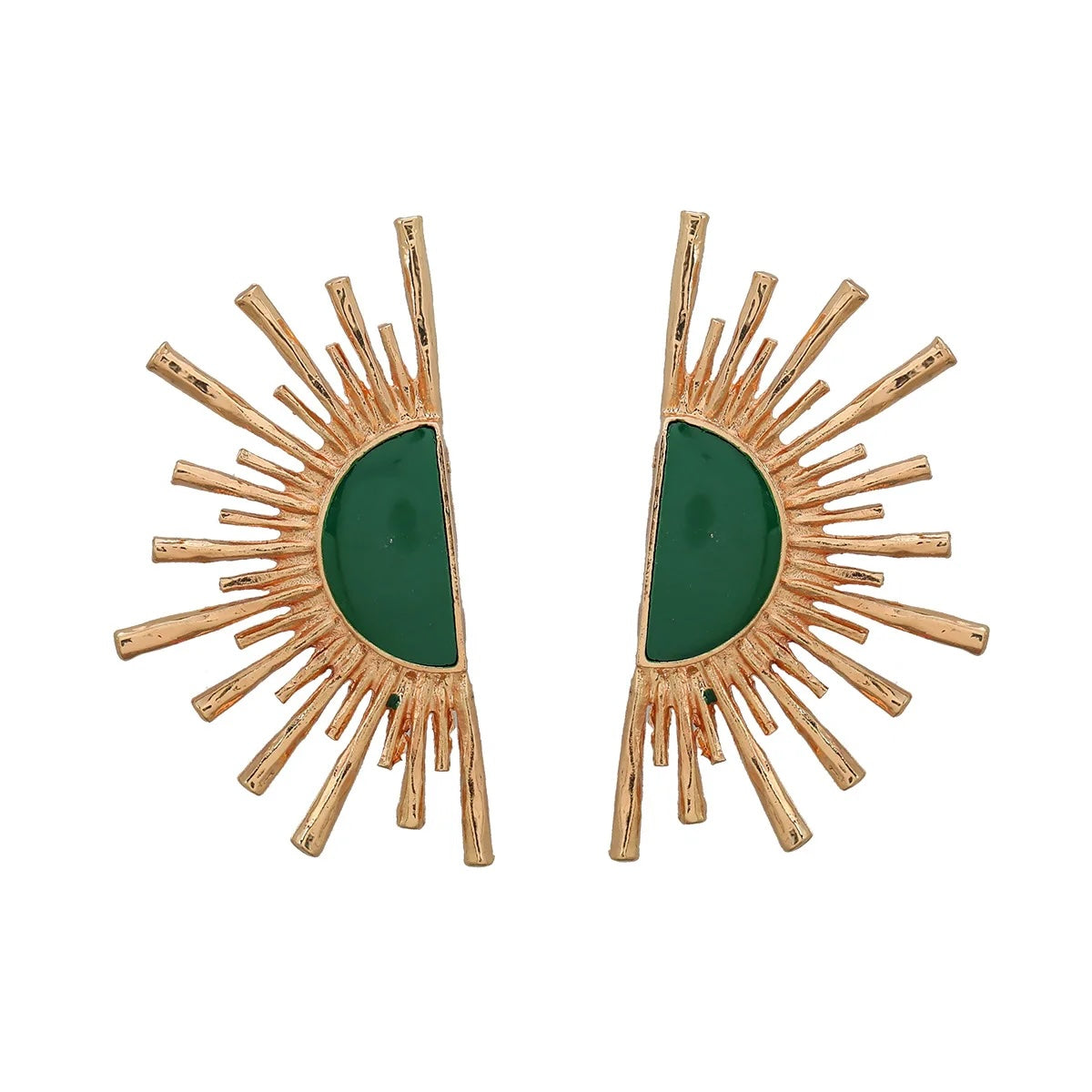 Kara Half Star Burst Geometric Earrings