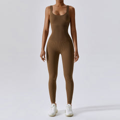 Seamless tummy control slim fit athletic stretch bodysuit