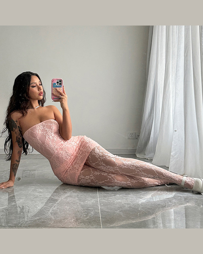 So Lovely Lace Micro Mini Dress Set
