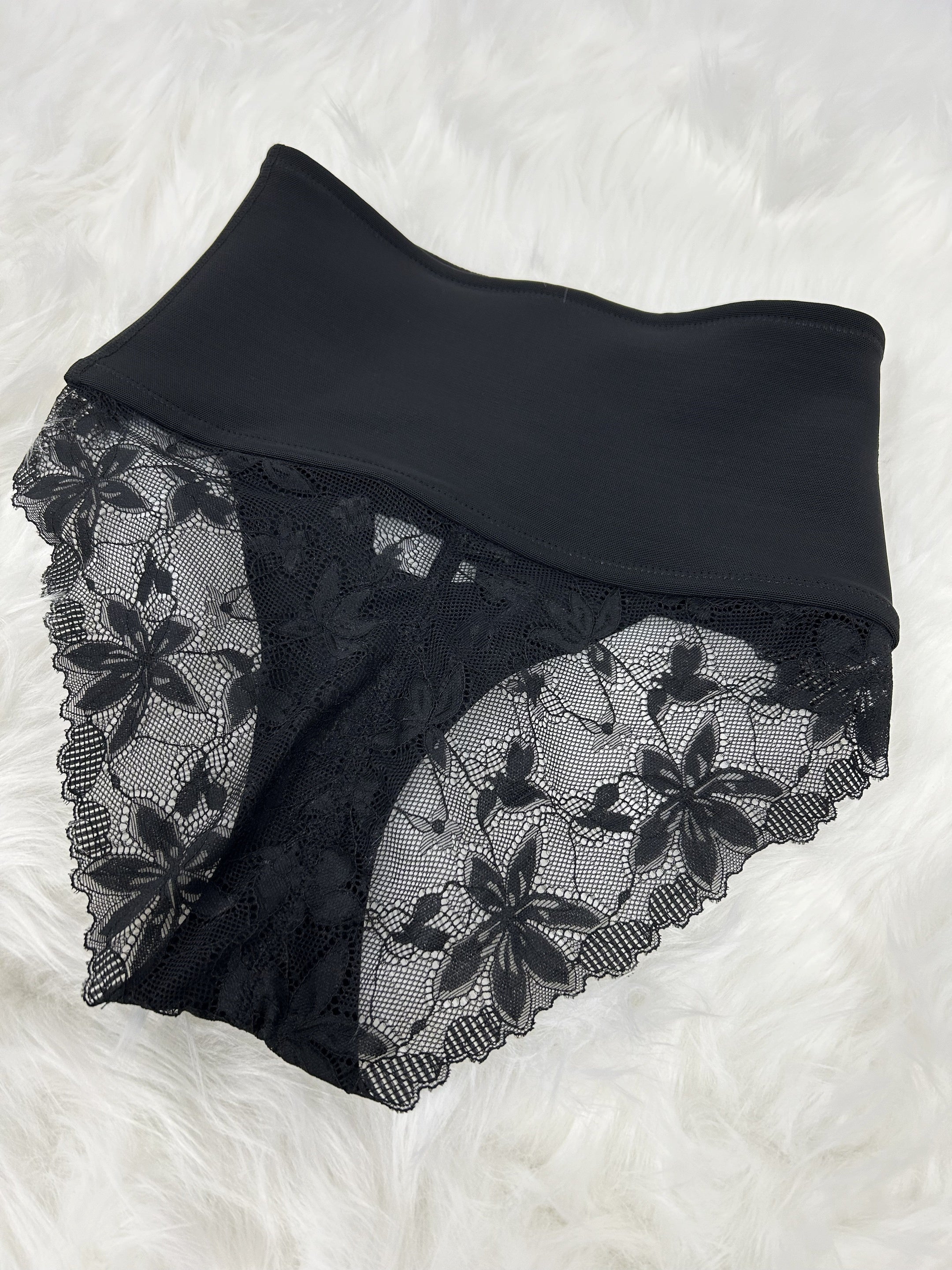 Front Closure Shapewear With Lace Trimmed Tummy Control Butt Lifter Faja Panties
