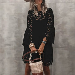 Misha Floral Lace Cut Out Tunic Blouse