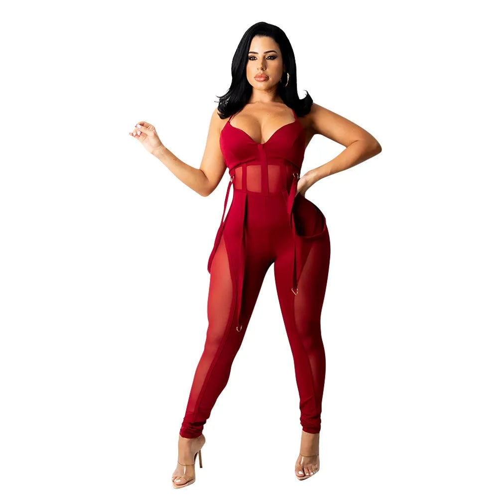 Bandeau Slimming Fit Casual Wide-Leg Jumpsuit