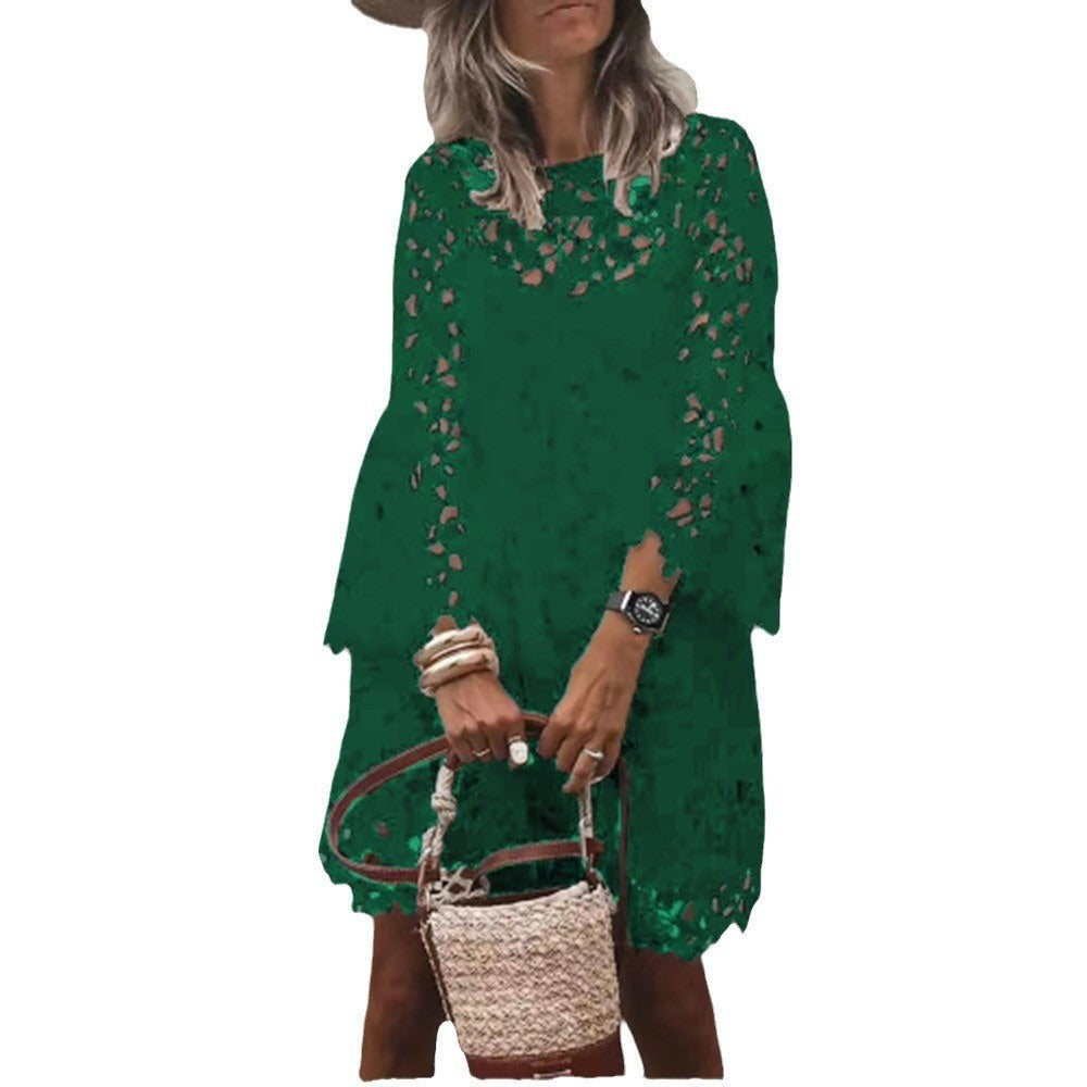 Misha Floral Lace Cut Out Tunic Blouse