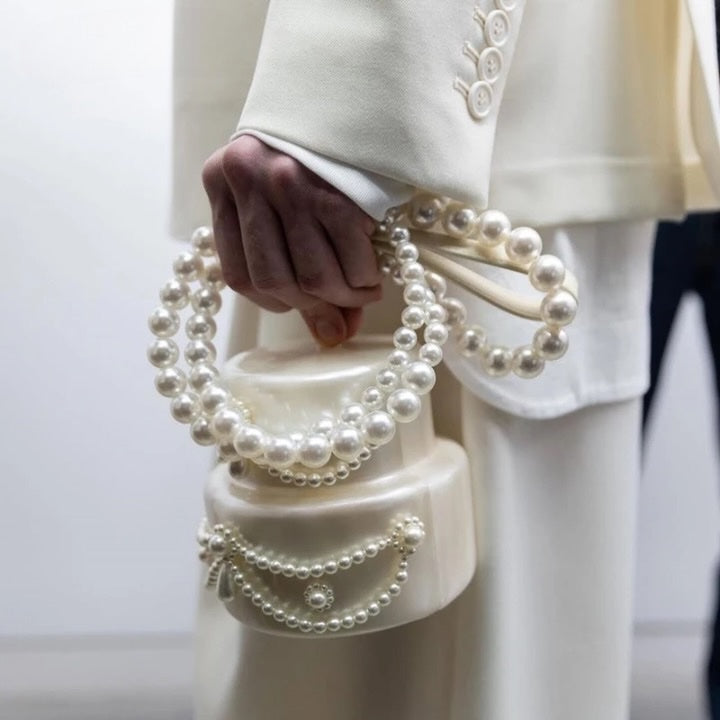 Ingrid Acrylic Wedding Cake Pearl Evening Bag