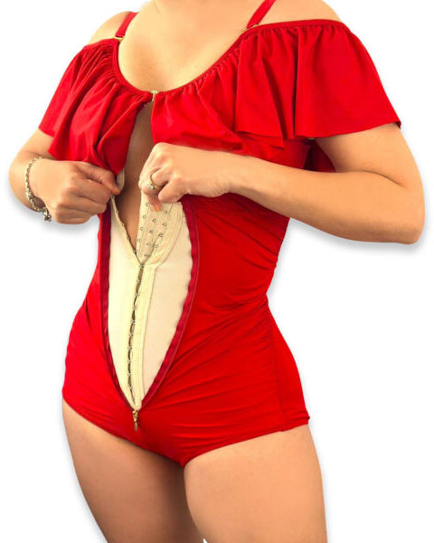 Tummy-Controlling And Hip-Lifting Triangle One-Piece Swimsui