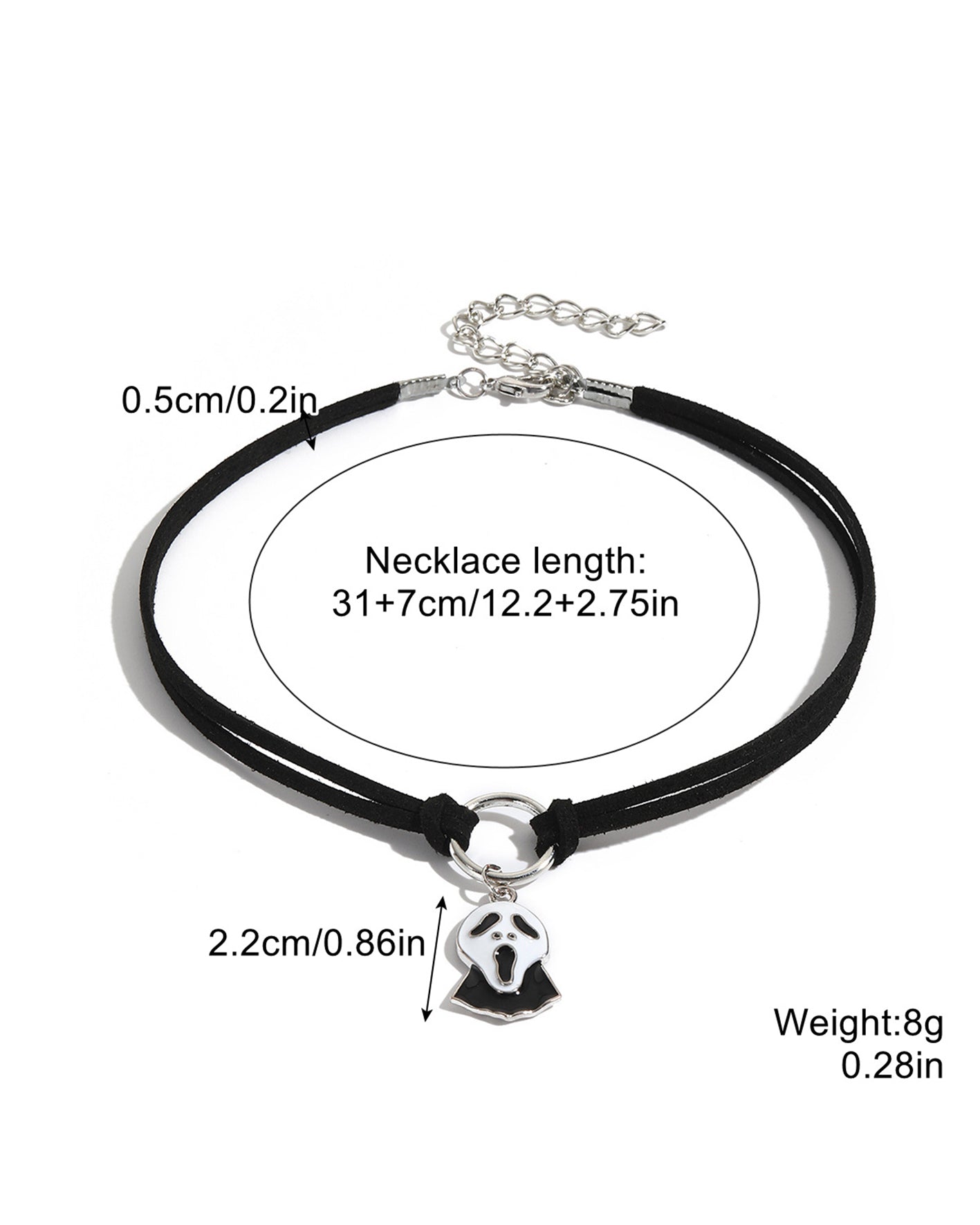 Halloween goth necklace