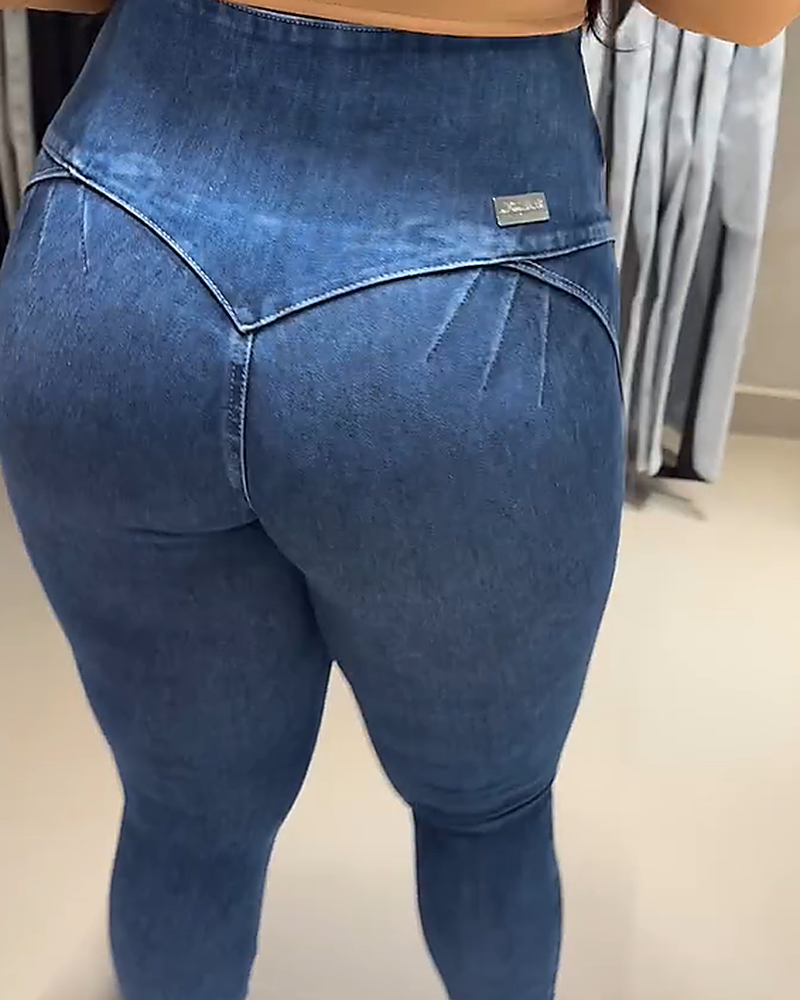 High-Waist Skinny Jeans