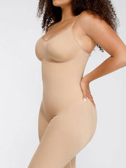 Seamless Breast Support Waist and Abdomen Shaping Mid Thigh Body Shaper
