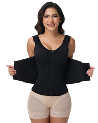 Zipper & Button Double Pressure Waist Trainer