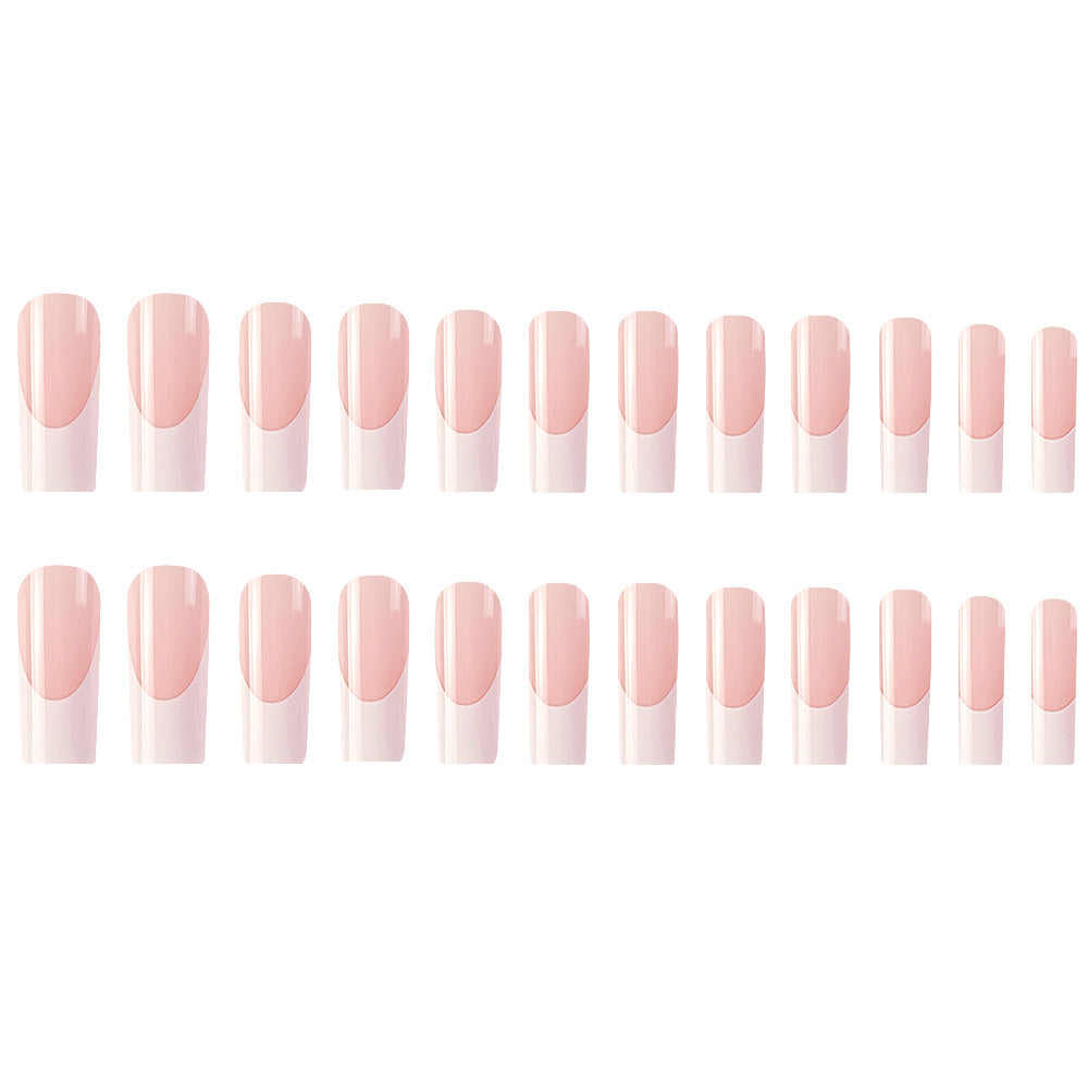 Simple White Border French Style Wearable Manicure