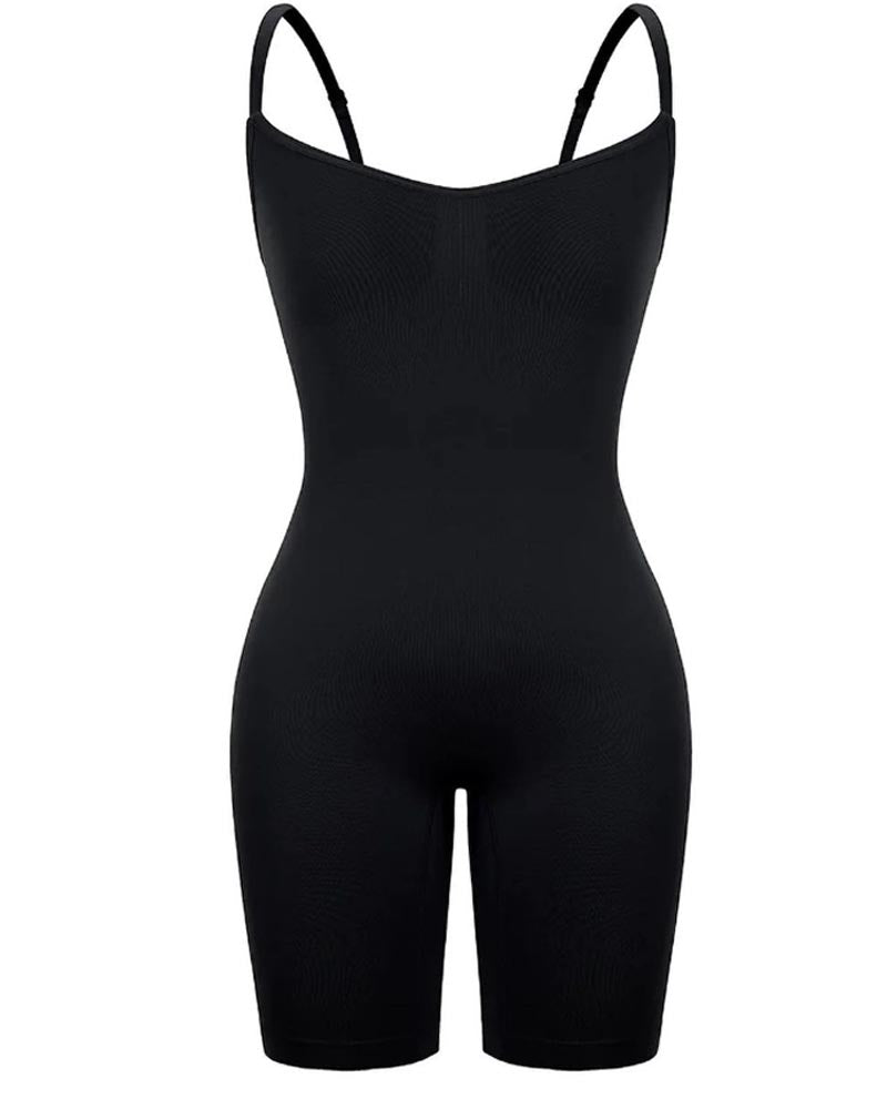 High Elastic Adjustable Strap Bodysuit Tummy Control Thigh Seamless Sculpting Underwear Slimming Bodyshaper